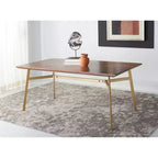 Table à manger rectangulaire Dakota - SFV5726A - Noyer/Or - Safavieh Couture