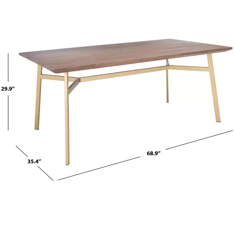 Table à manger rectangulaire Dakota - SFV5726A - Noyer/Or - Safavieh Couture