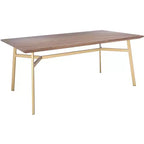 Table à manger rectangulaire Dakota - SFV5726A - Noyer/Or - Safavieh Couture