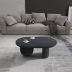 Table basse Royal Hampton de 96,5 cm en bois de manguier avec pieds sphériques entiers et demi-sphériques
