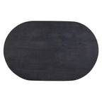 Table basse Royal Hampton de 96,5 cm en bois de manguier avec pieds sphériques entiers et demi-sphériques