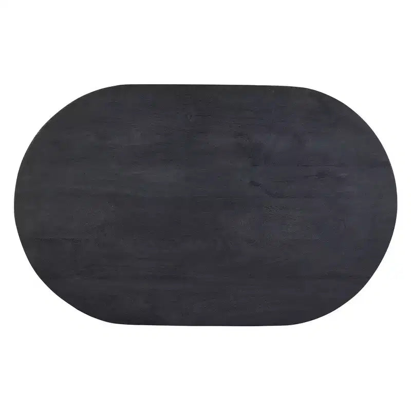 Table basse Royal Hampton de 96,5 cm en bois de manguier avec pieds sphériques entiers et demi-sphériques