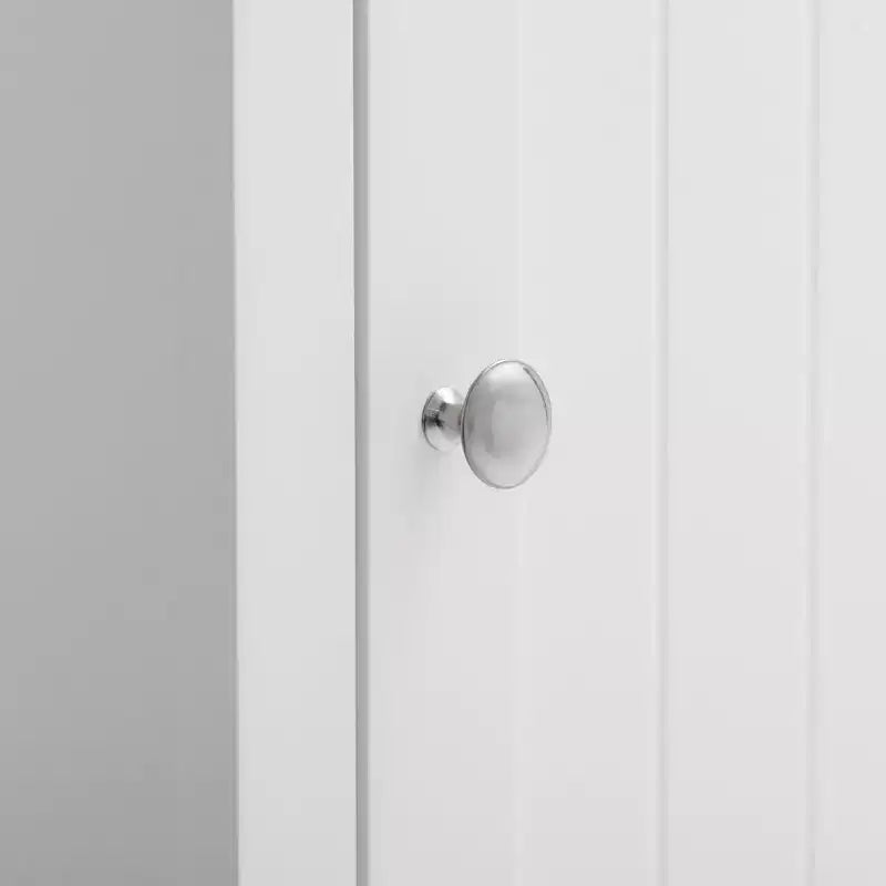 Karl Home Armoire de Salle de Bain Blanche à Une Porte et Trois Niveaux
