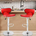 Lot de 2 tabourets de bar BestMassage avec dossier et repose-pieds, tabourets de cuisine modernes pour îlot central