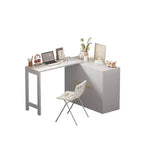 Lit escamotable format jumeau avec coussin pliable, lit coffre escamotable peu encombrant avec bureau à position réglable, Blanc/Gris - ModernLuxe