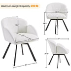 Yaheetech Lot de 2 fauteuils en forme de fleur avec coussin de siège amovible pour chambre à coucher, salon, bureau à domicile
