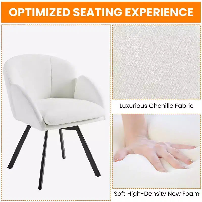 Yaheetech Lot de 2 fauteuils en forme de fleur avec coussin de siège amovible pour chambre à coucher, salon, bureau à domicile