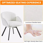 Yaheetech Lot de 2 fauteuils en forme de fleur avec coussin de siège amovible pour chambre à coucher, salon, bureau à domicile