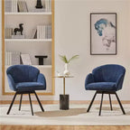 Yaheetech Lot de 2 fauteuils en forme de fleur avec coussin de siège amovible pour chambre à coucher, salon, bureau à domicile