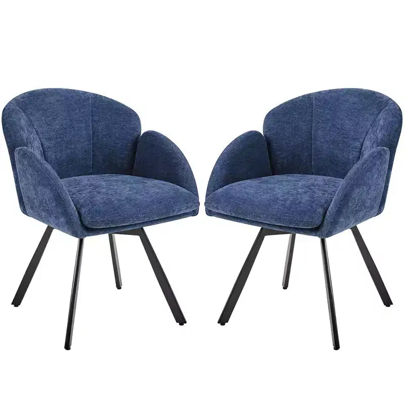Yaheetech Set of 2 Flower-shaped Armchairs with Removable Seat Cushion for Bedroom, Living Room, Home Office