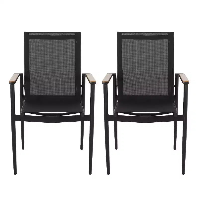 Chaises de salle à manger modernes d'extérieur en maille et aluminium Dorothy de Christopher Knight Home