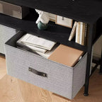 Meuble TV de 55 pouces pour salon, meuble TV avec 3 tiroirs, centre de divertissement compact avec solutions de rangement