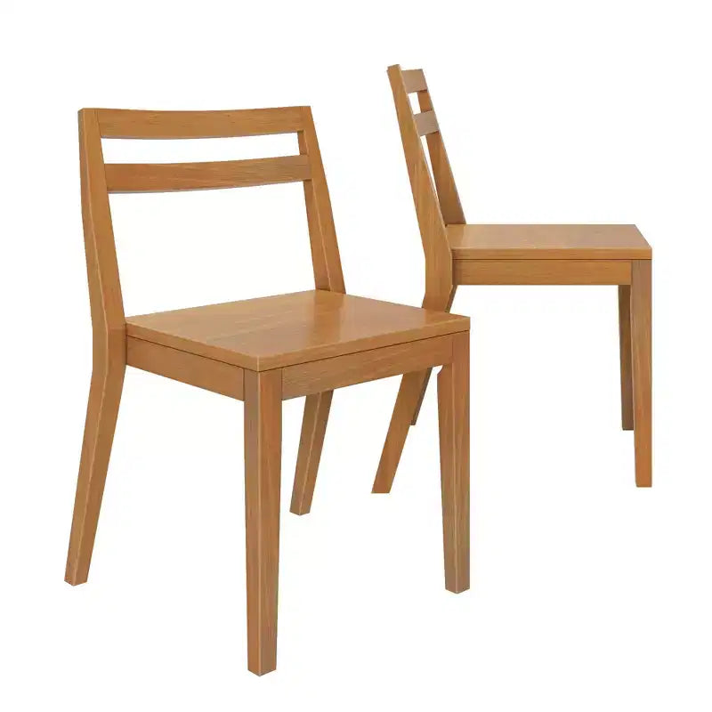 Now Furniture Chaises de salle à manger (lot de 2), chaises de cuisine modernes en bois massif