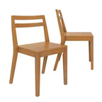 Now Furniture Chaises de salle à manger (lot de 2), chaises de cuisine modernes en bois massif