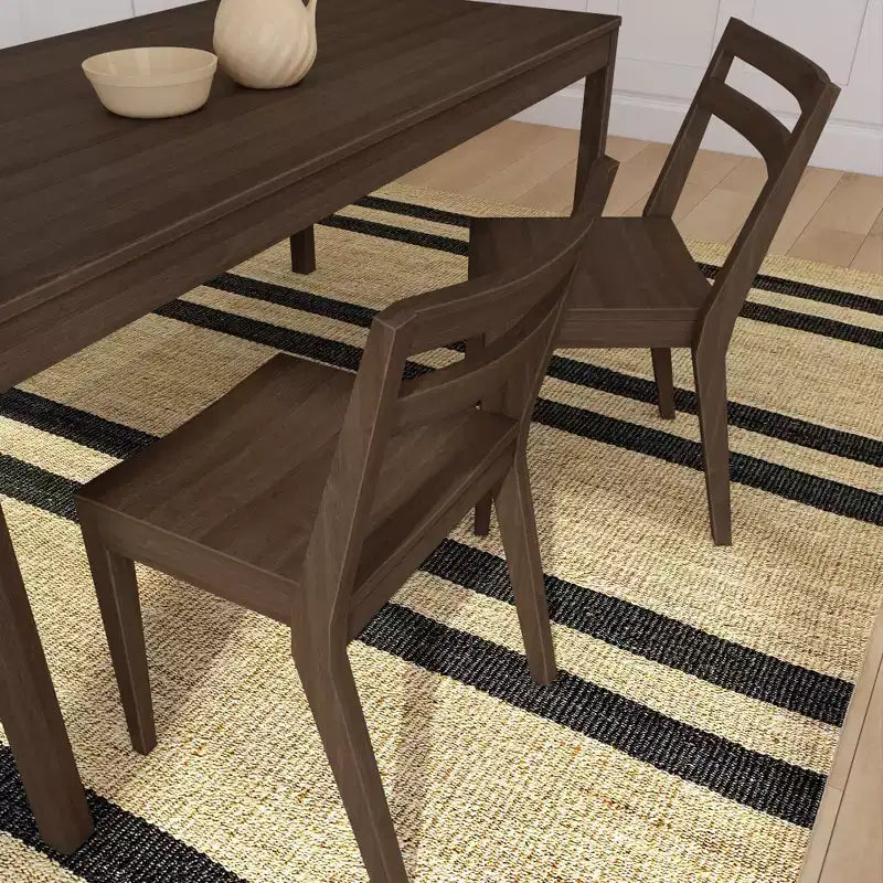 Now Furniture Chaises de salle à manger (lot de 2), chaises de cuisine modernes en bois massif