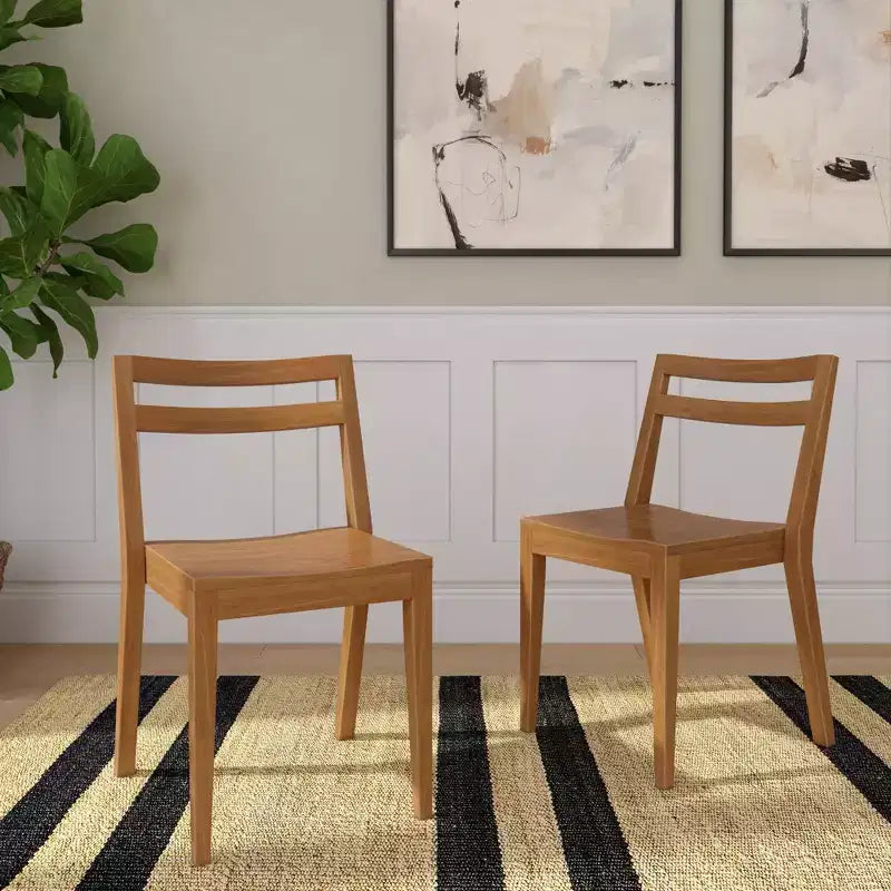 Now Furniture Dining Chairs Set of 2, Solid Wood Modern Kitchen Chair