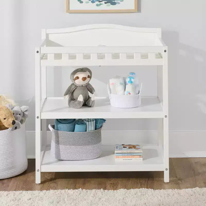 Table à langer bébé simplement élégante - Blanche