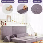 Canapé modulaire combiné Dyonery, canapé de jeu modulaire créatif DIY, coussin de jeu en mousse convertible, mobilier de sol créatif pour salle de jeux, violet