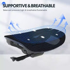 FLEXISPOT C7 Chaise de bureau ergonomique avec repose-pieds, assise en maille, noire