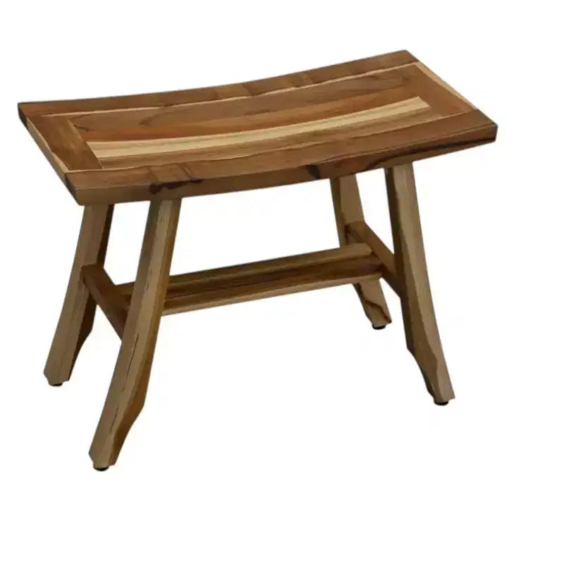 HomeRoots Banc de douche rectangulaire en teck brun 24