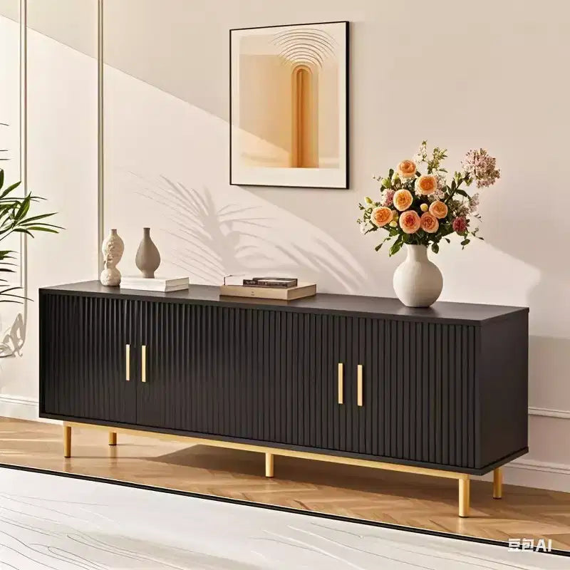 Meuble TV cannelé Dyonery 70, meuble de divertissement avec étagère de rangement réglable, console TV moderne pour salon et chambre à coucher, blanc