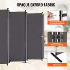 VEVOR Paravent 6 Panneaux, Séparateur de Pièce Pliant et Cloison Amovible Portable pour la Séparation des Pièces, Gris