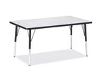 Table rectangulaire Jonti-Craft Berries à hauteur adulte et bord coloré (30 x 48) en noir