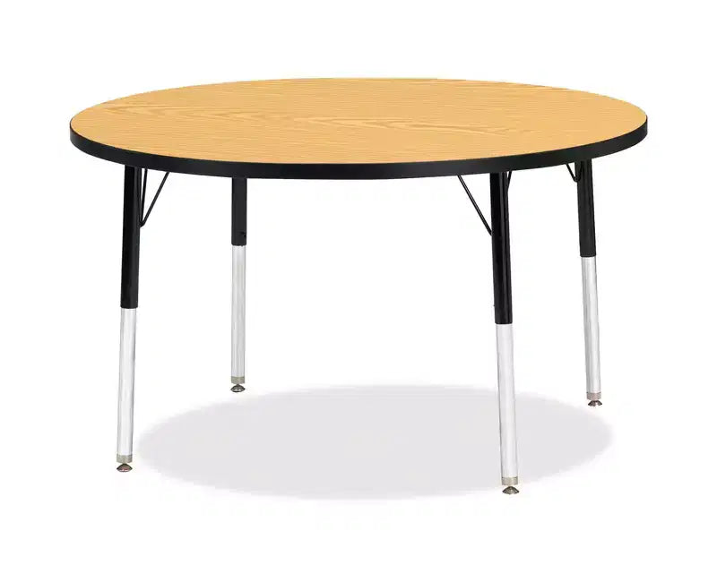 Table ronde Jonti-Craft Berries avec plateau coloré, hauteur enfant, 42 x 42 po, noir