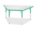 Table trapézoïdale Jonti-Craft Berries pour adulte, stratifié gris, 76 x 152 cm, verte