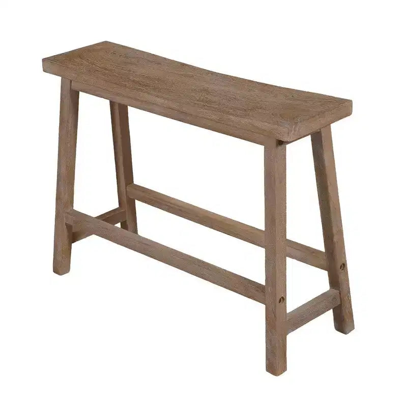 Banc de selle Royal Hampton 33 pouces avec cadre incliné, en bois d'acacia sablé