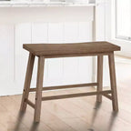Banc de selle Royal Hampton 33 pouces avec cadre incliné, en bois d'acacia sablé