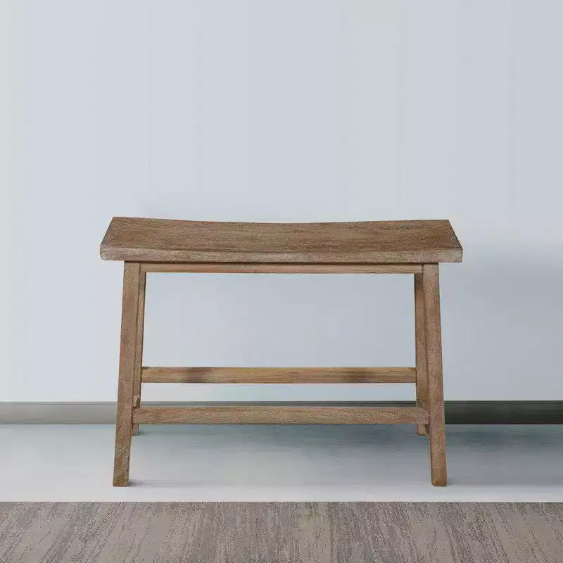 Banc de selle Royal Hampton 33 pouces avec cadre incliné, en bois d'acacia sablé