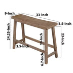 Banc de selle Royal Hampton 33 pouces avec cadre incliné, en bois d'acacia sablé