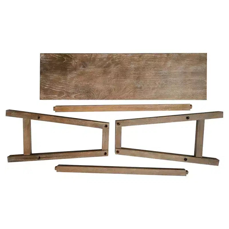 Banc de selle Royal Hampton 33 pouces avec cadre incliné, en bois d'acacia sablé