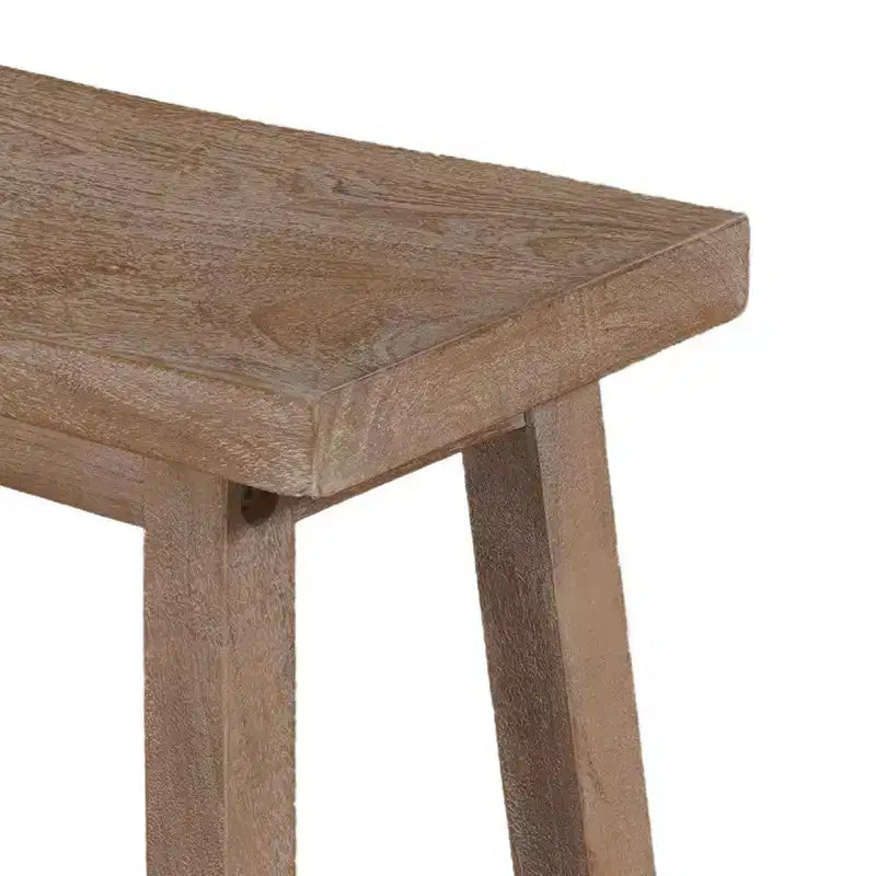 Banc de selle Royal Hampton 33 pouces avec cadre incliné, en bois d'acacia sablé