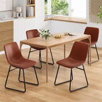 Pexfix Lot de 4 chaises de salle à manger en similicuir imperméable