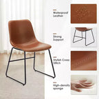 Pexfix Lot de 4 chaises de salle à manger en similicuir imperméable