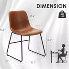 Pexfix Lot de 4 chaises de salle à manger en similicuir imperméable