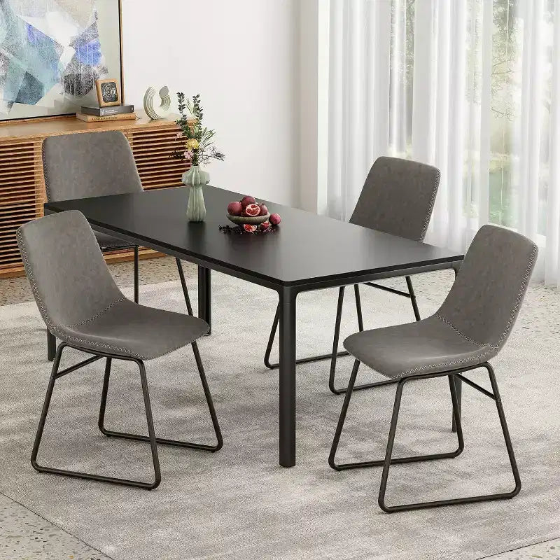 Pexfix Lot de 4 chaises de salle à manger en similicuir imperméable