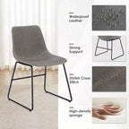 Pexfix Lot de 4 chaises de salle à manger en similicuir imperméable