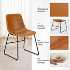 Pexfix Lot de 4 chaises de salle à manger en similicuir imperméable