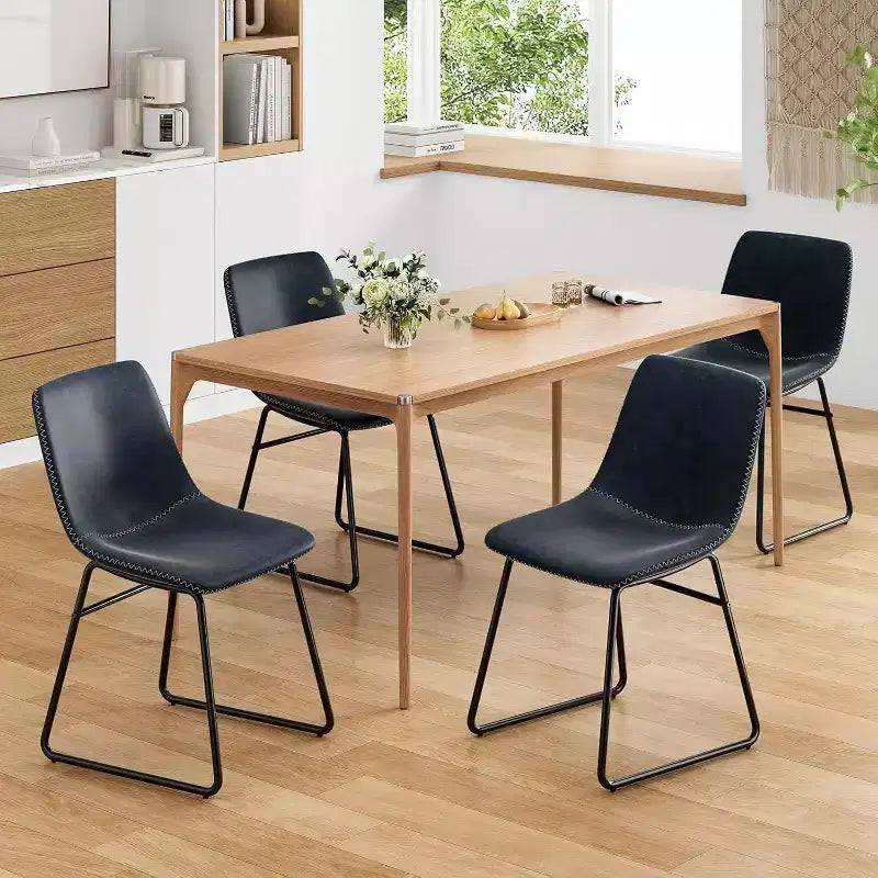 Pexfix Lot de 4 chaises de salle à manger en similicuir imperméable