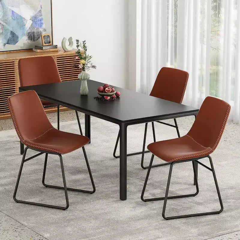 Pexfix Lot de 4 chaises de salle à manger en similicuir imperméable