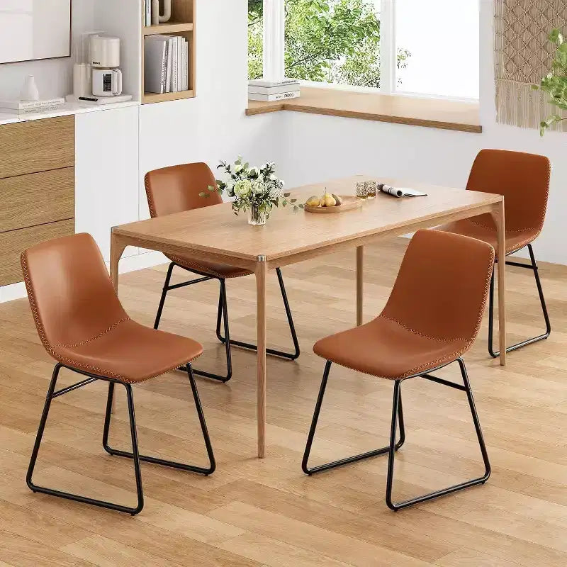 Pexfix Lot de 4 chaises de salle à manger en similicuir imperméable