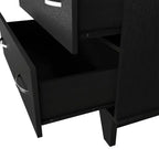 Commode double Okak Modern à 6 tiroirs, armoire de rangement de 80,5 cm de haut avec glissières en métal et base surélevée, commode de chambre pour l'organisation des vêtements