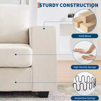Canapé Loveseat 70 en chenille, canapés confortables pour salon, ports de charge USB et housses amovibles, capitonné, canapé moderne