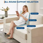 Canapé Loveseat 70 en chenille, canapés confortables pour salon, ports de charge USB et housses amovibles, capitonné, canapé moderne