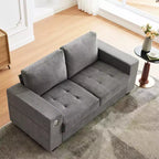 Canapé Loveseat 70 en chenille, canapés confortables pour salon, ports de charge USB et housses amovibles, capitonné, canapé moderne