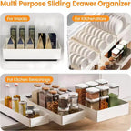 Organisateur d'armoires coulissant, Tiroirs de rangement coulissants pour cuisine, Étagère coulissante pour armoire de cuisine, garde-manger, salle de bain