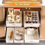 Organisateur d'armoires coulissant, Tiroirs de rangement coulissants pour cuisine, Étagère coulissante pour armoire de cuisine, garde-manger, salle de bain